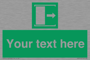 Custom sign safe condition Door slides right to open